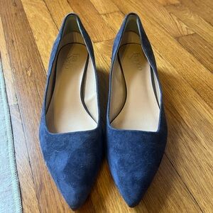 Franco Sarto Navy Suede Heels